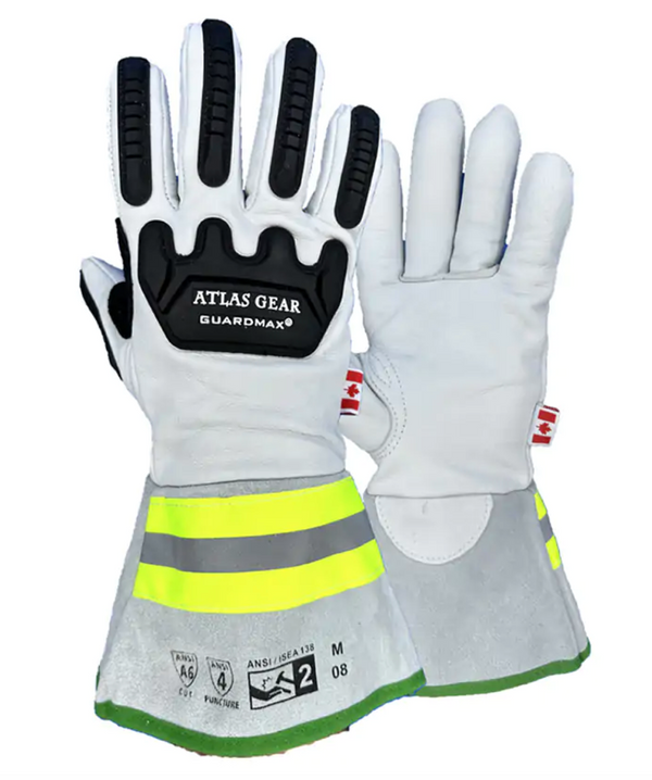 Atlas Gear Leather Impact Gloves GuardMax®- 802 - 1PR/CS