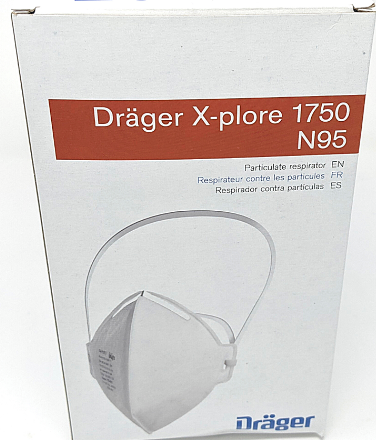 Drager X-plore® 1750 Flat-fold N95 masks - 3951329 - 100/CS