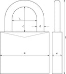 Padlock Aluminum 72/40 & 72IB/40 TITALIUM™ - 12/CS