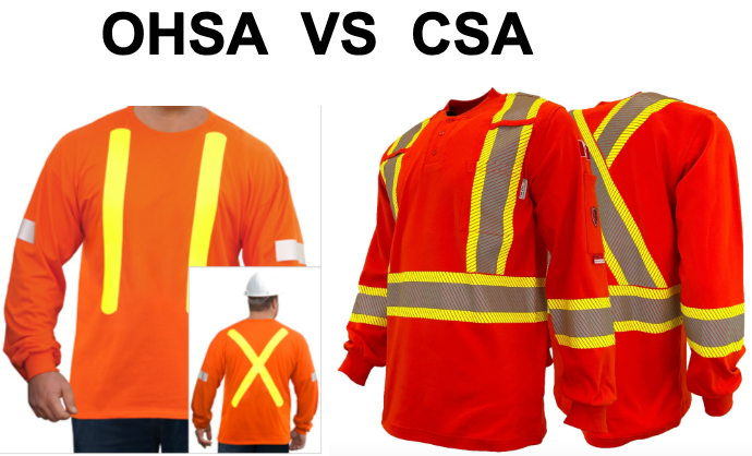 Whats the difference between CSA Z96-22 vs. the OHSA Regulation 213/91 Sec 69.1(1)(4) High Visibility Standard ?