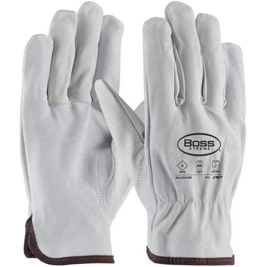 Boss Xtreme - AR Rated Top Grain Goatskin Leather Drivers Glove with Para-Aramid Lining - Keystone Thumb
