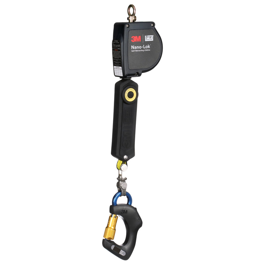 3M DBI-SALA Nano-Lok Connected Carabiner Self-Retracting Lifeline, Web, 2000045C, CSA, 9.8 ft (3.0 m)