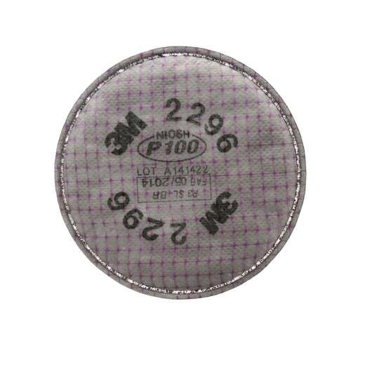 3M Advanced Particulate Filter, 2296, P100, with nuisance level acid gas relief, 50 pairs/case