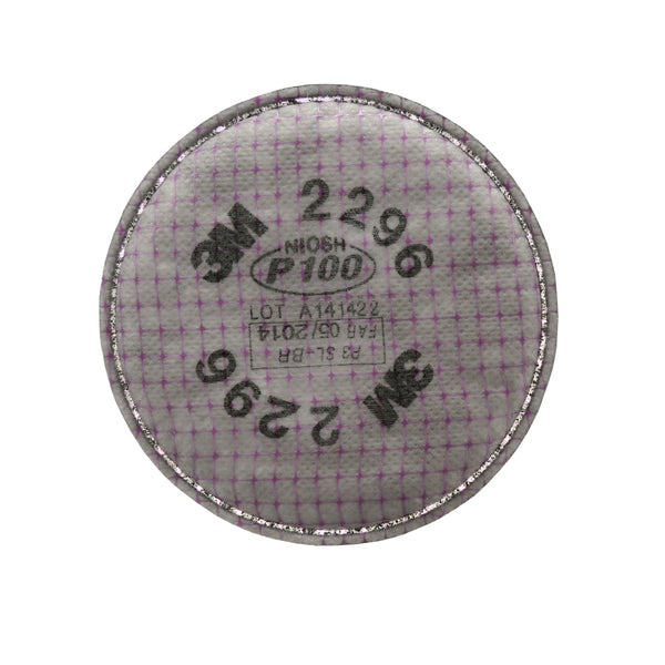 3M Advanced Particulate Filter, 2296, P100, with nuisance level acid gas relief, 50 pairs/case