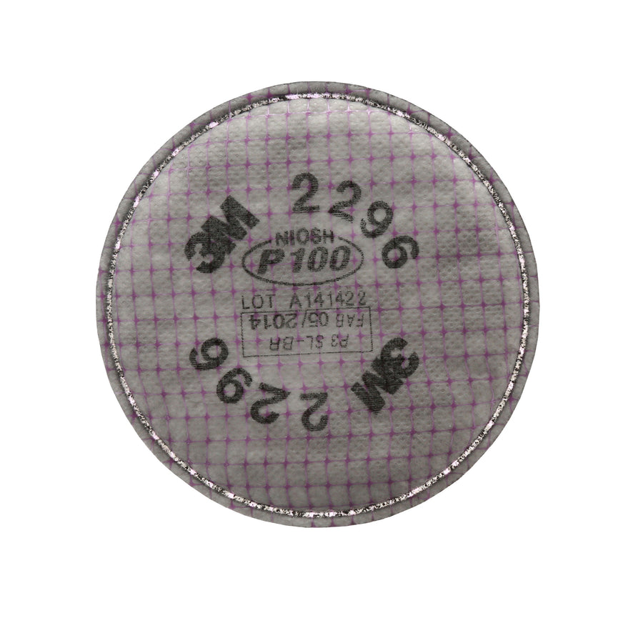 3M Advanced Particulate Filter, 2296, P100, with nuisance level acid gas relief, 50 pairs/case