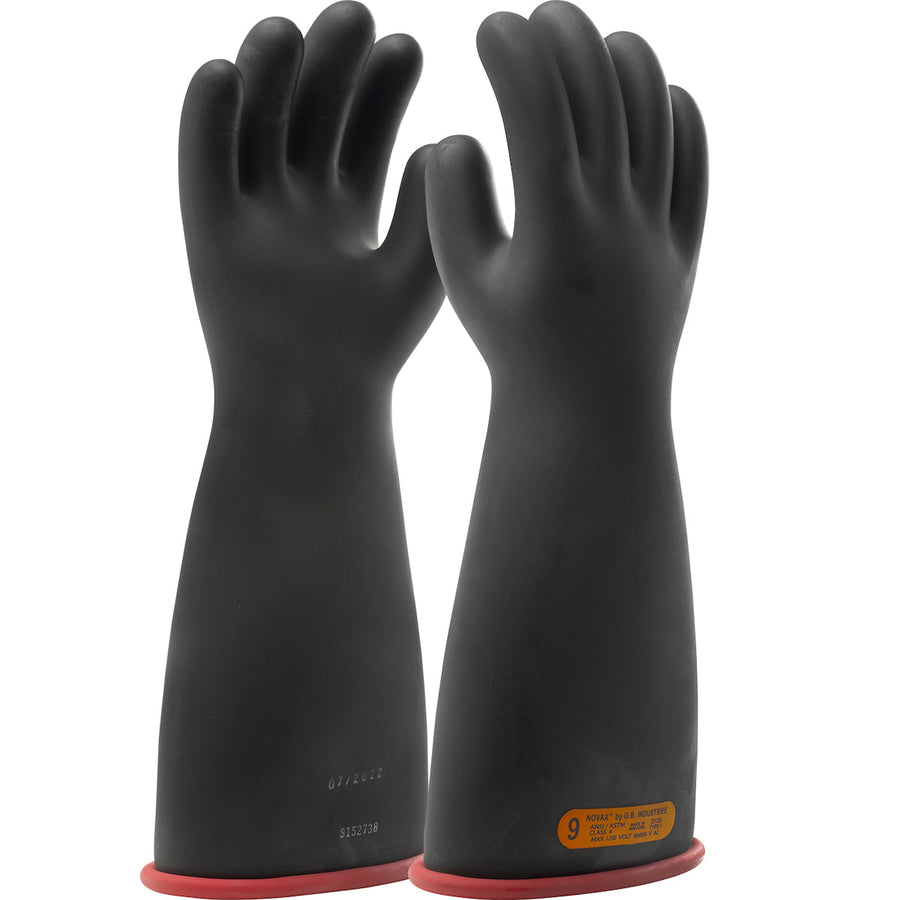 Class 4 Rubber Insulating Glove with Beaded Rolled Cuff - 16" NOVAX
