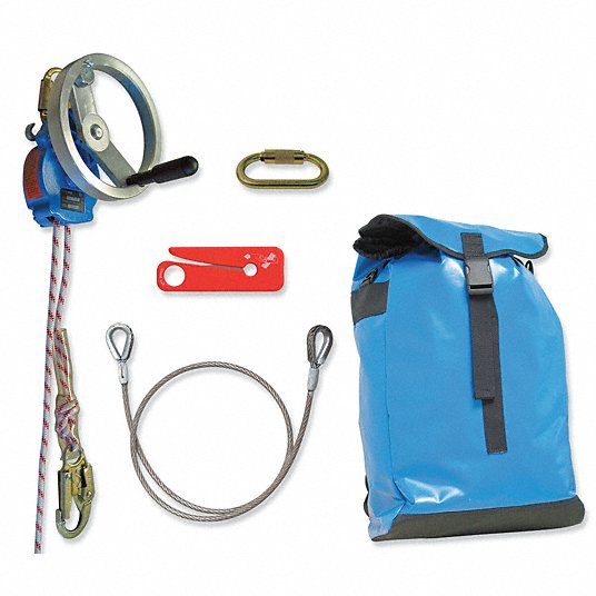 TRACTEL Rescue And Descent Device System A 400ft, Aluminum, Steel