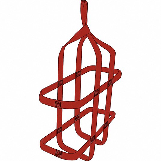 TRACTEL Lifting Strap, For Hard Shell Cases, Red, 3600lb Tensile, 27 1/2 X 1 3/4 X 35 in, Webbing
