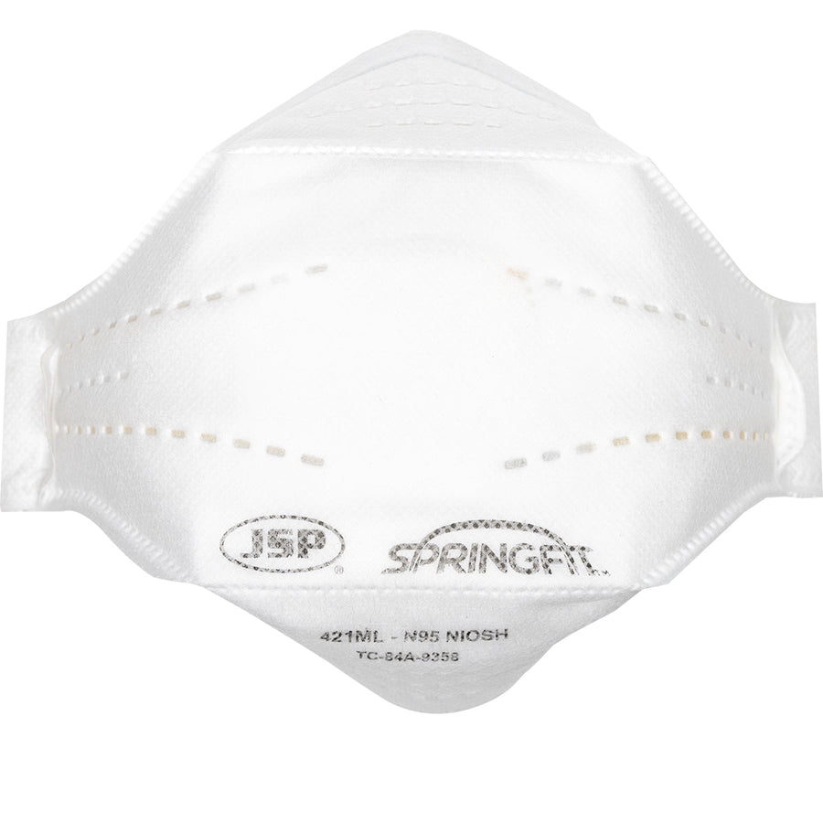 Premium N95 Flat Fold Disposable Respirator - 10 Pack Springfit
