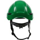 Industrial Climbing Helmet with Polycarbonate / ABS Shell, Nylon Suspension, Wheel Ratchet Adjustment and 4-Point Chin Strap Rocky