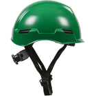 Industrial Climbing Helmet with Polycarbonate / ABS Shell, Nylon Suspension, Wheel Ratchet Adjustment and 4-Point Chin Strap Rocky