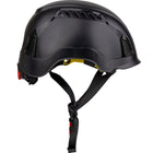 Industrial Climbing Helmet with Mips Brain Protection System for Industrial Safety Helmets, ABS Shell, EPS Foam Impact Liner, HDPE Suspension, Wheel Ratchet Adjustment and 4-Point Chin Strap Traverse