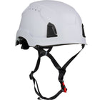 Vented, Industrial Climbing Helmet, Type II, Non-MIPS, ABS Shell, EPS Liner, HDPE Suspension, Wheel Ratchet Adjustment, with 4-Point Chin Strap Traverse