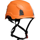 Vented, Industrial Climbing Helmet, Type II, Non-MIPS, ABS Shell, EPS Liner, HDPE Suspension, Wheel Ratchet Adjustment, with 4-Point Chin Strap Traverse
