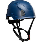 Vented, Industrial Climbing Helmet, Type II, Non-MIPS, ABS Shell, EPS Liner, HDPE Suspension, Wheel Ratchet Adjustment, with 4-Point Chin Strap Traverse