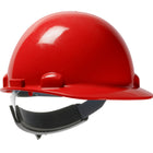 Cap Style Smooth Dome Hard Hat with HDPE Shell, 4-Point Textile Suspension and Swing Wheel-Ratchet Adjustment Dom