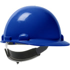 Cap Style Smooth Dome Hard Hat with HDPE Shell, 4-Point Textile Suspension and Swing Wheel-Ratchet Adjustment Dom