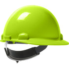 Cap Style Smooth Dome Hard Hat with HDPE Shell, 4-Point Textile Suspension and Swing Wheel-Ratchet Adjustment Dom
