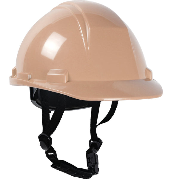 Dynamic Mont-Blanc - Type II Standard Brim Safety Helmet with HDPE Shell, 4-Point Textile Suspension, Wheel Ratchet Adjustment and 4-Point Chinstrap - HP542R-MCH