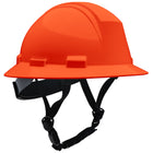Type II Full Brim Safety Helmet with HDPE Shell, 4-Point Textile Suspension, Wheel Ratchet Adjustment and 4-Point Chinstrap Kilimanjaro