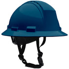 Type II Full Brim Safety Helmet with HDPE Shell, 4-Point Textile Suspension, Wheel Ratchet Adjustment Vented, With 4-Point Chinstrap Kilimanjaro