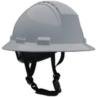 Type II Full Brim Safety Helmet with HDPE Shell, 4-Point Textile Suspension, Wheel Ratchet Adjustment Vented, With 4-Point Chinstrap Kilimanjaro