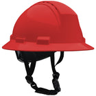 Type II Full Brim Safety Helmet with HDPE Shell, 4-Point Textile Suspension, Wheel Ratchet Adjustment Vented, With 4-Point Chinstrap Kilimanjaro
