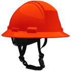 Type II Full Brim Safety Helmet with HDPE Shell, 4-Point Textile Suspension, Wheel Ratchet Adjustment Vented, With 4-Point Chinstrap Kilimanjaro