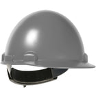 Cap Style Smooth Dome Hard Hat with ABS/Polycarbonate Shell, 4-Point Textile Suspension and Swing Wheel-Ratchet Adjustment Stromboli