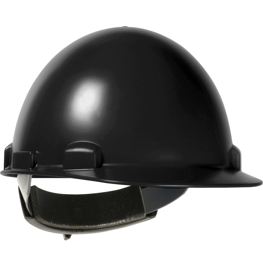Cap Style Smooth Dome Hard Hat with ABS/Polycarbonate Shell, 4-Point Textile Suspension and Swing Wheel-Ratchet Adjustment Stromboli