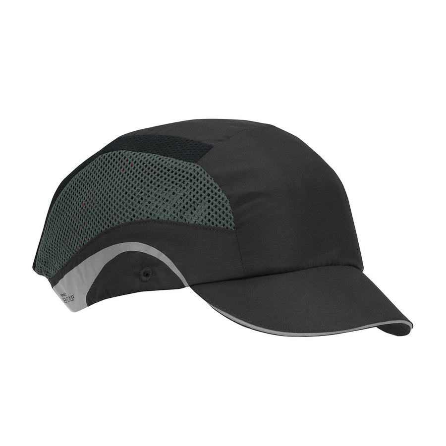 Lightweight Baseball Style Bump Cap with HDPE Protective Liner and Adjustable Back - Short Brim HardCap Aerolite