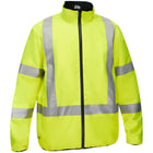Bisley PC333M6350X hi-vis yellow reversible puffer jacket front view