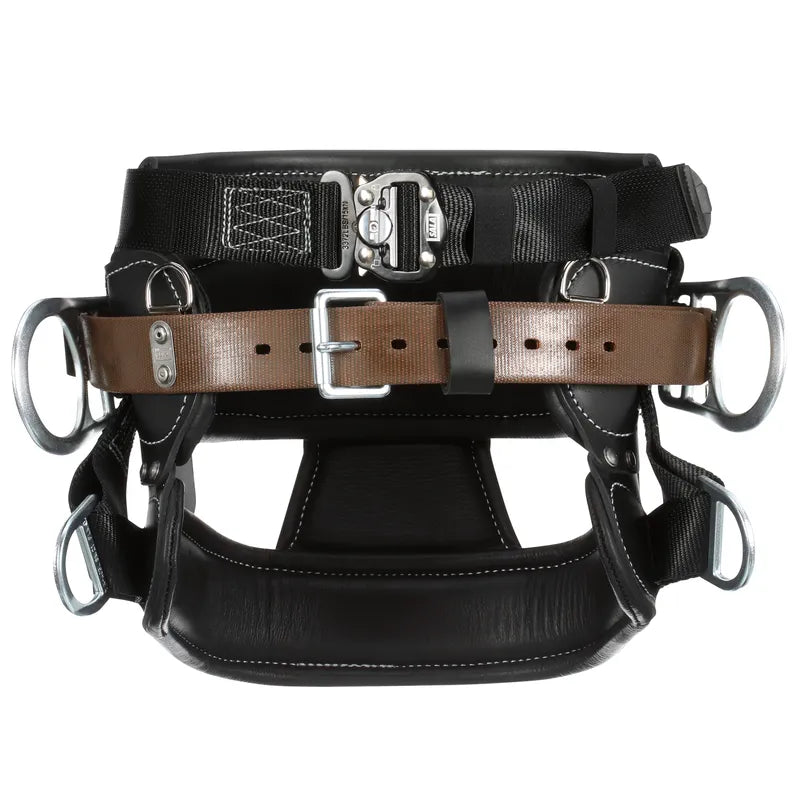 3M DBI-SALA 4D Lineman Tongue Buckle Positioning/Fall Restrict Belt 1000894, Leather, Seat, Black, D36 - DBI-SALA