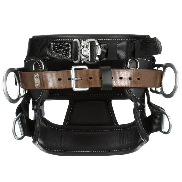3M DBI-SALA 4D Lineman Tongue Buckle Positioning/Fall Restrict Belt 1000893, Leather, Seat, Black, D35