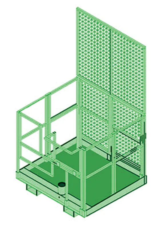 3M DBI-SALA Advanced Forklift Basket Davit Base, 8510568, green, silver