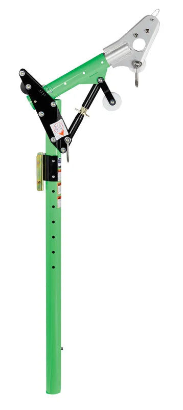 3M DBI-SALA Advanced One-Piece Adjustable Offset Davit Mast, 8518382, green, silver ,66 in to 76 in (167.6 cm to 193 cm)