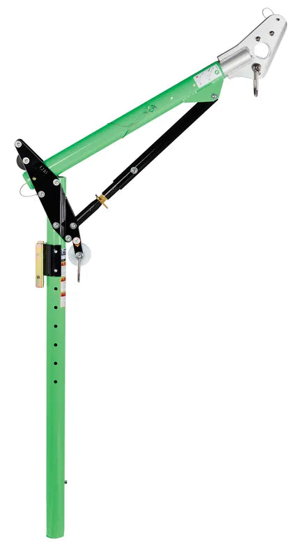 3M DBI-SALA Advanced One-Piece Adjustable Offset Davit Mast, 8518385, green, silver, 69.5 in to 87.5 in (176.5 cm to 222.2 cm)