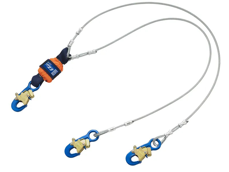3M DBI-SALA EZ-Stop Leading Edge 100% Tie-Off Cable Shock-Absorbing Lanyard 1246068C, Orange, 6 ft (1.8 m) - DBI-SALA