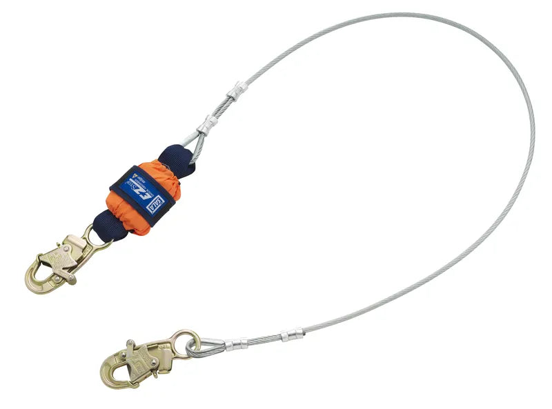 3M DBI-SALA EZ-Stop Leading Edge Cable Shock-Absorbing Lanyard 1246066C, Orange, 6 ft (1.8 m) - DBI-SALA
