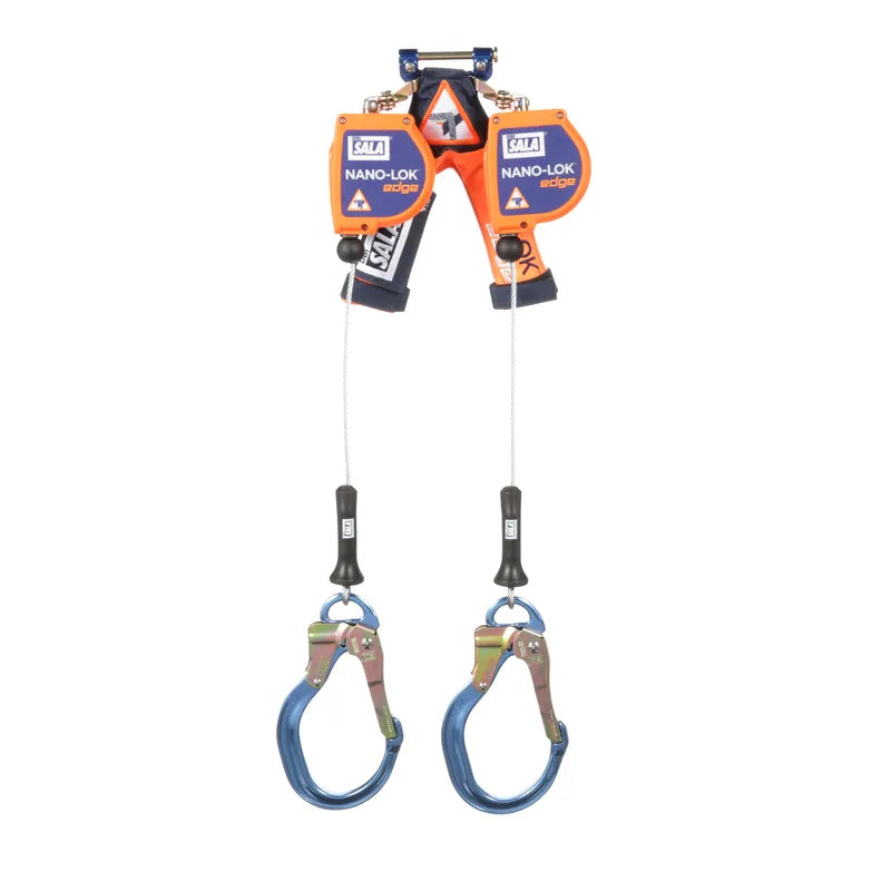 3M DBI-SALA Nano-Lok Edge Twin-Leg Self Retracting Lifeline, 3500238, cable, quick connect, 8 ft (2.4 m) - DBI-SALA