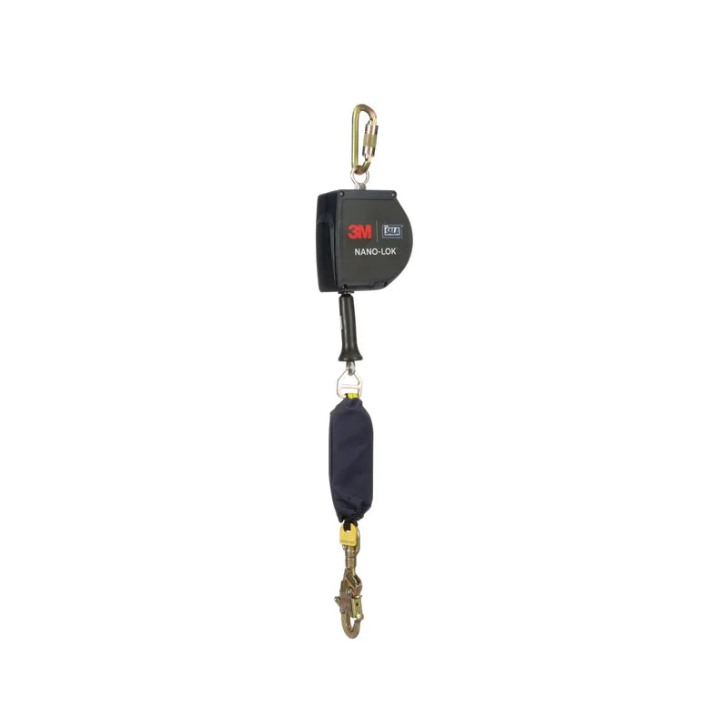 3M DBI-SALA Nano-Lok Extended Length Self Retracting Lifeline, 4.5 m Galvanized Steel Cable 3501696, 1 EA - DBI-SALA