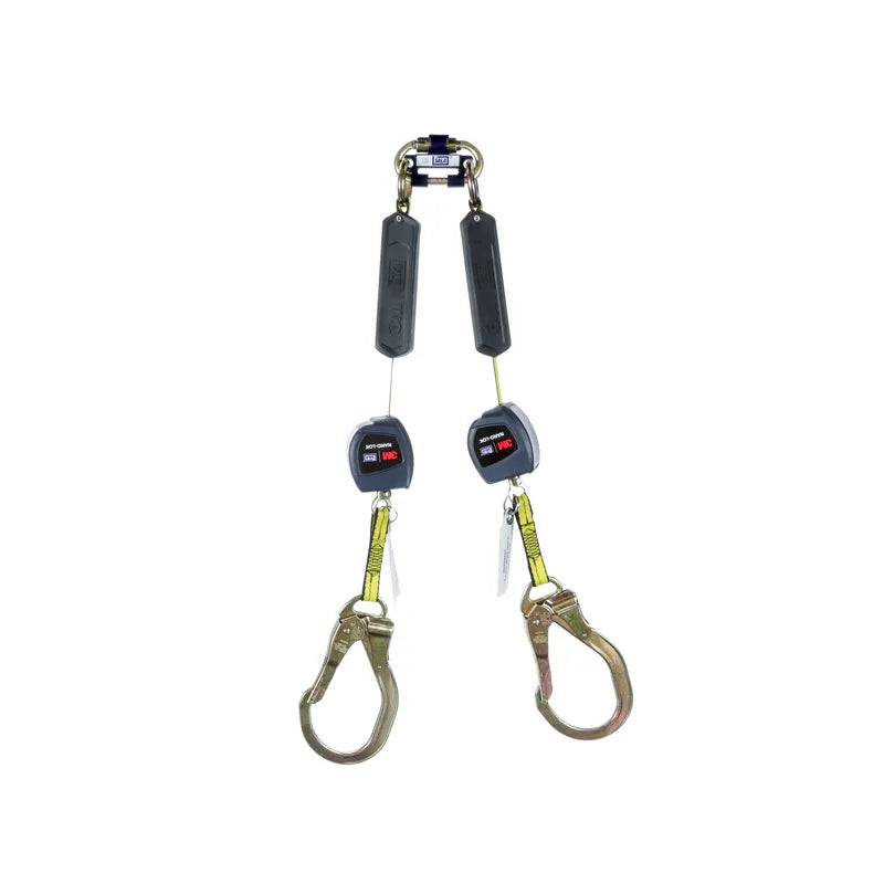 3M DBI-SALA Nano-Lok Personal Self Retracting Lifeline 3101198, Twin-leg, Web, 6 ft. (1.8m), 1 EA - DBI-SALA