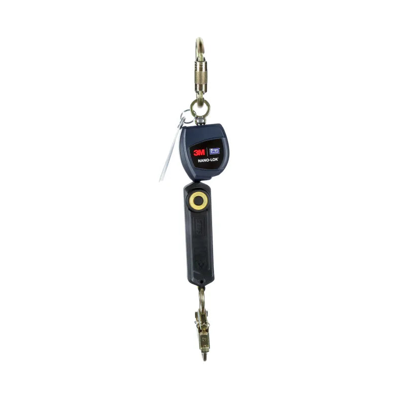 3M DBI-SALA Nano-Lok Self Retracting Lifeline with Anchor Hook 3101245, Single-leg, Web, 6 ft. (1.8m), 1 EA - DBI-SALA