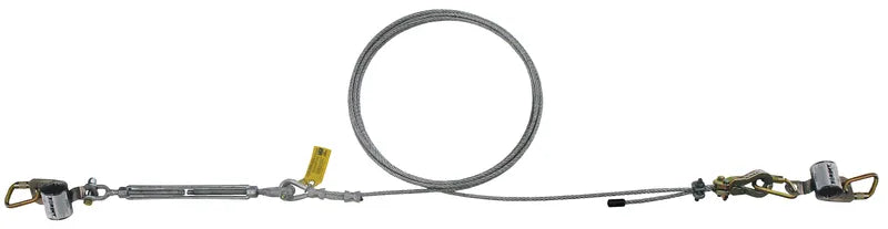 3M DBI-SALA Single-Span Horizontal Lifeline For Stanchions 7403200, Galvanized Cable, 200 ft (61 m) - DBI-SALA