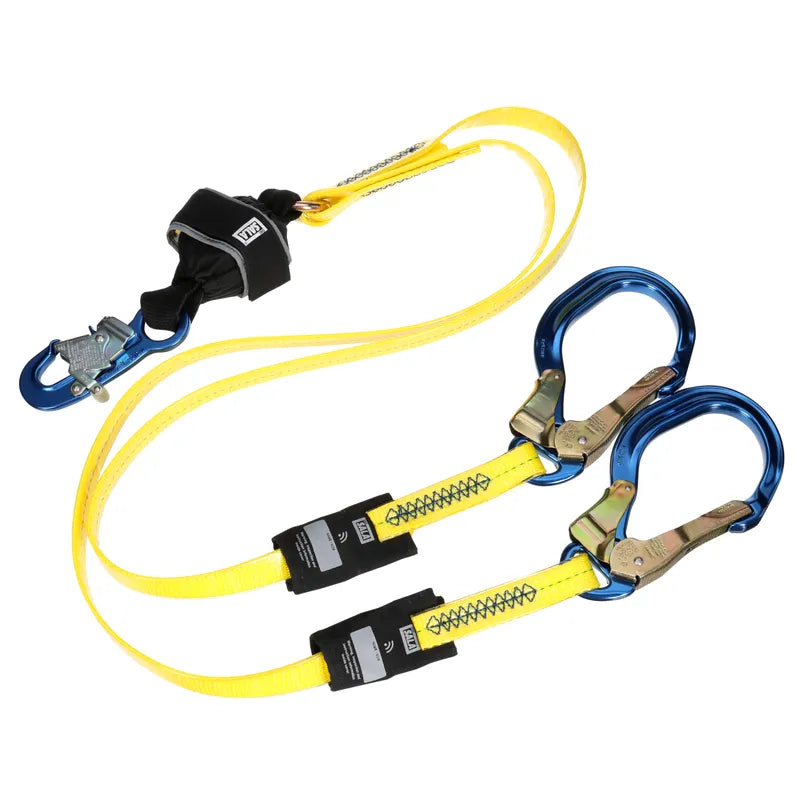 3M DBI-SALA Twin-Leg Arc Flash Coated Web Shock-Absorbing Lanyard 1246600C, 132 - 310 lb (59.9 - 140.6 kg), 6 ft (1.83 m) - DBI-SALA