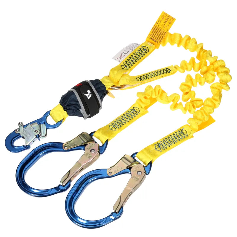 3M DBI-SALA Twin-Leg Stretch Web Shock-Absorbing Lanyard 1246588C, 132 - 310 lb (59.9 - 140.6 kg), 6 ft (1.83 m) - DBI-SALA