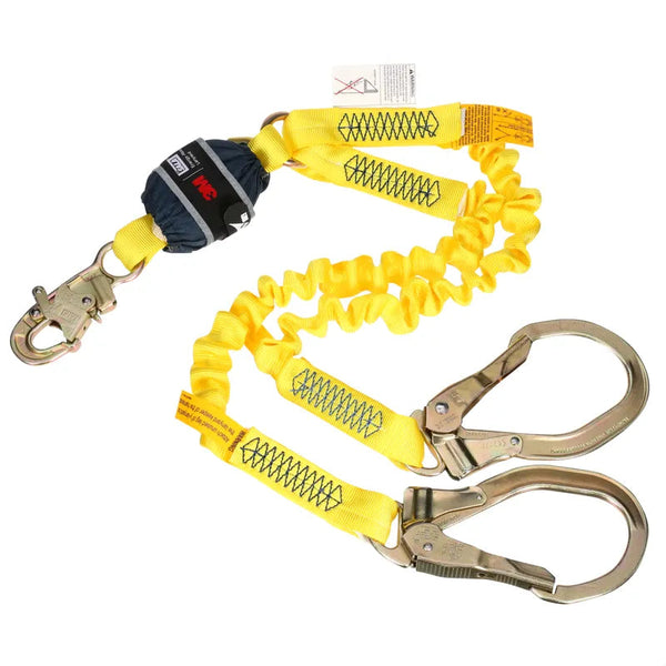3M DBI-SALA Twin-Leg Stretch Web Shock-Absorbing Lanyard 1246589C, 132 - 310 lb (59.9 - 140.6 kg), 6 ft (1.83 m)