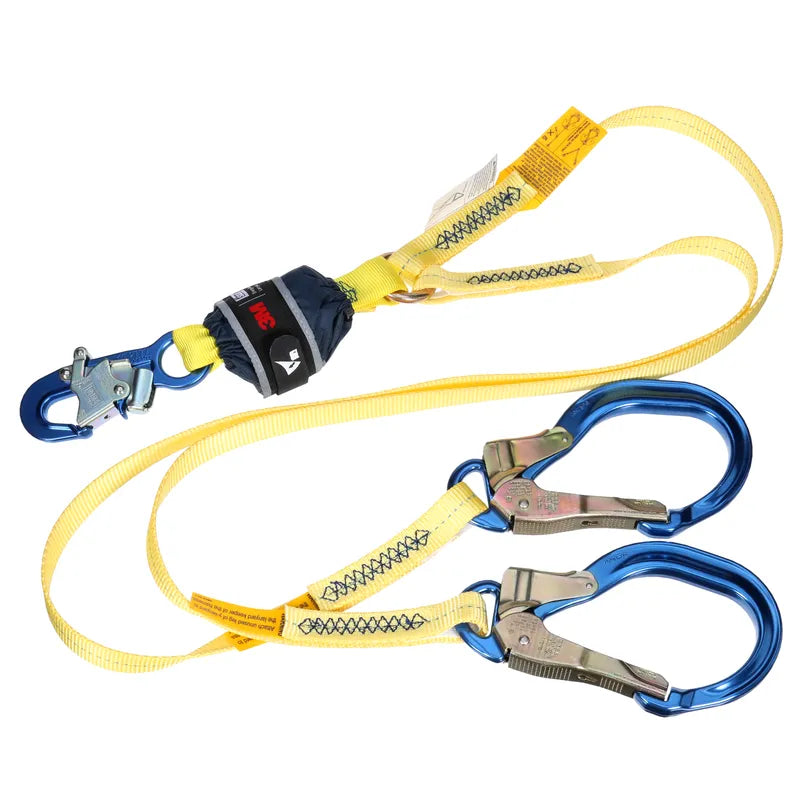 3M DBI-SALA Twin-Leg Web Shock-Absorbing Lanyard 1246575C, 132 - 310 lb (59.9 - 140.6 kg), 6 ft (1.83 m) - DBI-SALA