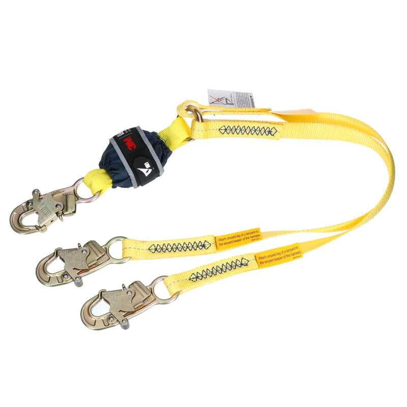 3M DBI-SALA Twin-Leg Web Shock-Absorbing Lanyard 1246578C, 132 - 310 lb (59.9 - 140.6 kg), 4 ft (1.2 m) - DBI-SALA