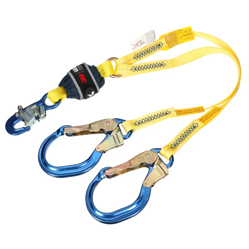 3M DBI-SALA Twin-Leg Web Shock-Absorbing Lanyard 1246579C, 132 - 310 lb (59.9 - 140.6 kg), 4 ft (1.2 m) - DBI-SALA
